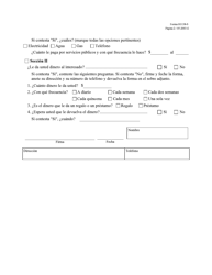 Formulario H1138-S Verificacion Del Arreglo De Vivienda - Texas (Spanish), Page 2