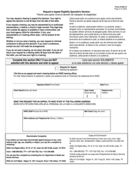 Form H1207-A Notification of Eligibility Special Medicaid Program (State Facilities) - Texas (English/Spanish), Page 2