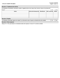 Formulario H1200-PFS-S &quot;Solicitud De Asistencia De Medicaid (Para Residentes De Centros Estatales) Declaracion De Bienes Y Financiera&quot; - Texas (Spanish), Page 6