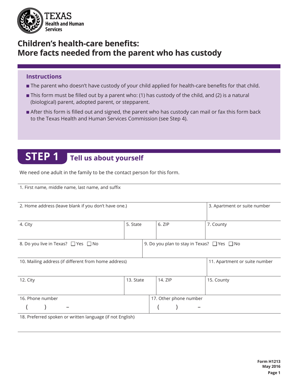 Form H1213 Fill Out Sign Online And Download Printable PDF Texas free-pennsylvania-separation-agreement-template-pdf-word-eforms