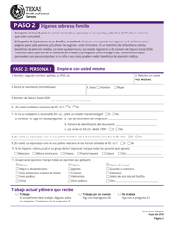 Formulario H1213-S Beneficios De Atencion Medica Para Ninos: Se Requieren Mas Datos Del Padre Que Tiene La Custodia - Texas (Spanish), Page 2