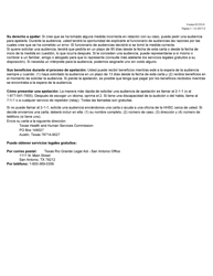 Formulario H1232-S Aviso De Inelegibilidad - Texas (Spanish), Page 3