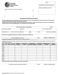 Document preview: Formulario H1242-S Constancia De Derechos Mineros - Texas (Spanish)