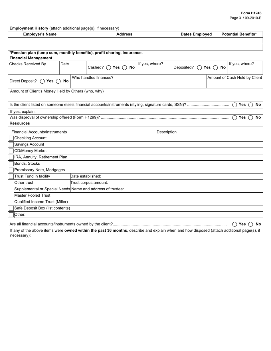 Form H1246 Medicaid Eligibility Interview Guide - Texas, Page 3
