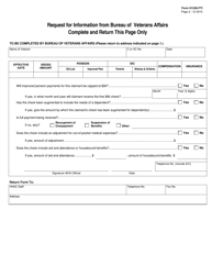 Form H1240-FTI Request for Information From Bureau of Veterans Affairs and Client&#039;s Authorization - Texas, Page 2