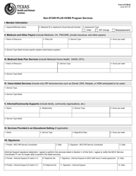 Document preview: Form H1700-B Non-star+plus Hcbs Program Services - Texas