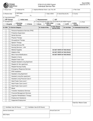 Document preview: Form H1700-1 Individual Service Plan - Texas
