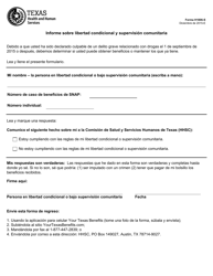 Document preview: Formulario H1806-S Informe Sobre Libertad Condicional Y Supervision Comunitaria - Texas (Spanish)