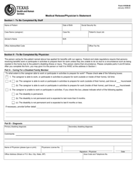 Form H1836-B Medical Release/Physician&#039;s Statement - Texas