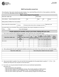 Document preview: Form H1840 Snap Food Benefits Renewal Form - Texas
