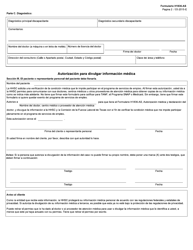 Formulario H1836-AS Autorizacion Medica Y Declaracion Del Doctor - Texas (Spanish), Page 2