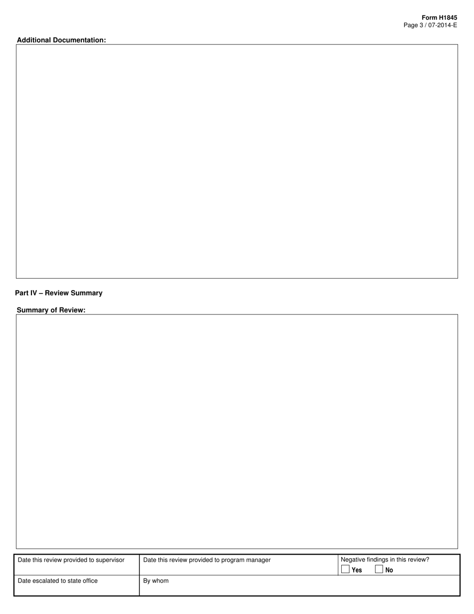 Form H1845 Drug and Alcohol Treatment (Da) / Group Living Arrangement (Gla) Facility Review - Texas, Page 3