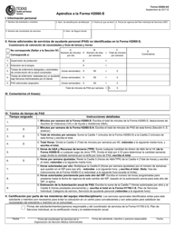 Document preview: Formulario H2060-AS Apendice a La Forma H2060-s - Texas (Spanish)