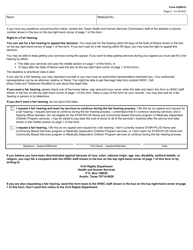 Form H2065-D Notification of Managed Care Program Services - Texas, Page 2