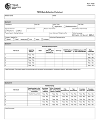 Document preview: Form H1901 Tiers Data Collection Worksheet - Texas