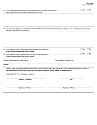 Form H4800 Fair Hearing Request Summary - Texas, Page 2