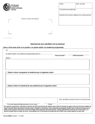 Document preview: Formulario H4806-S Solicitud De Otra Cita/Retiro De La Solicitud - Texas (Spanish)