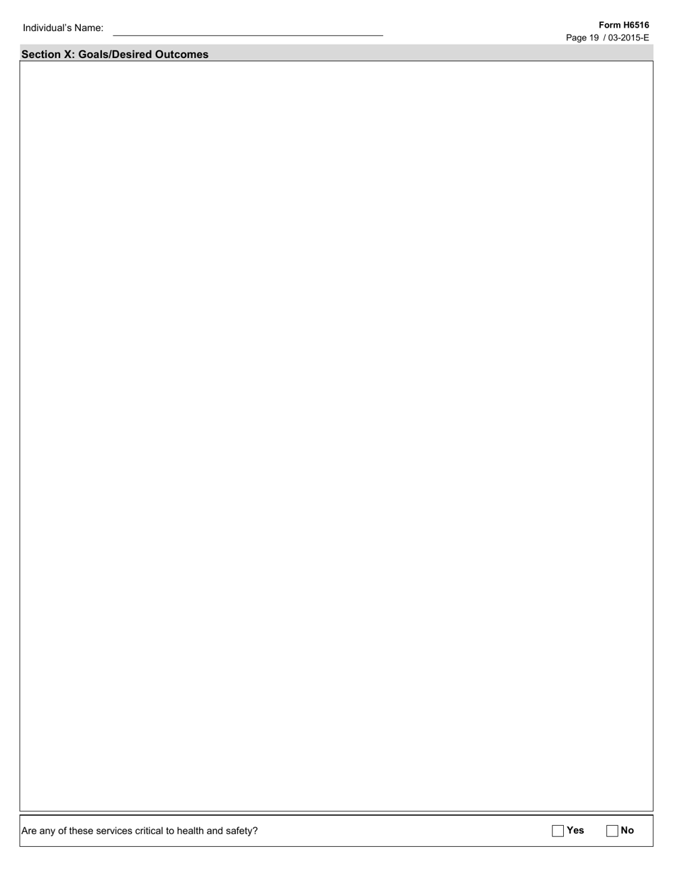 Form H6516 Community First Choice Assessment - Texas, Page 19