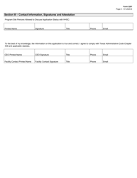 Form 3207 Chemical Dependency Treatment Facility Licensure Application - Texas, Page 3