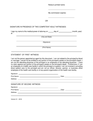 Medical Power of Attorney Designation of Health Care Agent - Texas, Page 4