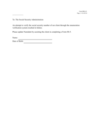 Form HRG-83 Ssn Maintenance Memorandum - Texas, Page 2