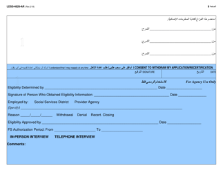 Form LDSS-4826 Supplemental Nutrition Assistance Program (Snap) Application/Recertification - New York (Arabic), Page 10