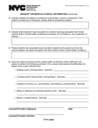 Form HRA-102D Request for Medical/Clinical Information - New York City, Page 4