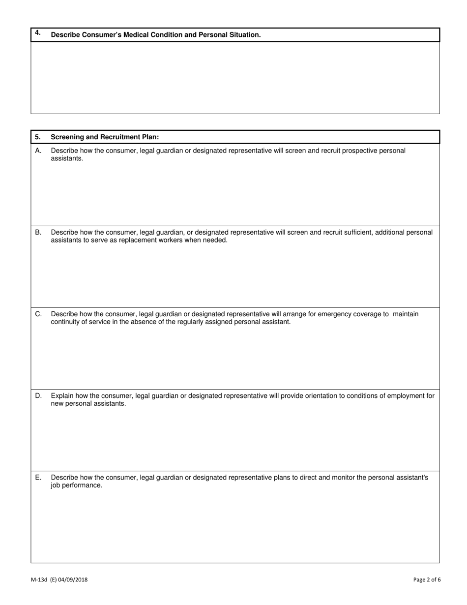 Form M-13d - Fill Out, Sign Online And Download Printable Pdf, New York 