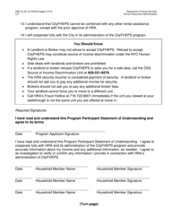 Form DSS-7P Cityfheps Program Participant Agreement - New York City, Page 3