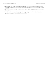 Form DSS-10A Apartment Review Checklist (To Be Completed by City or Provider Staff) - New York City, Page 12