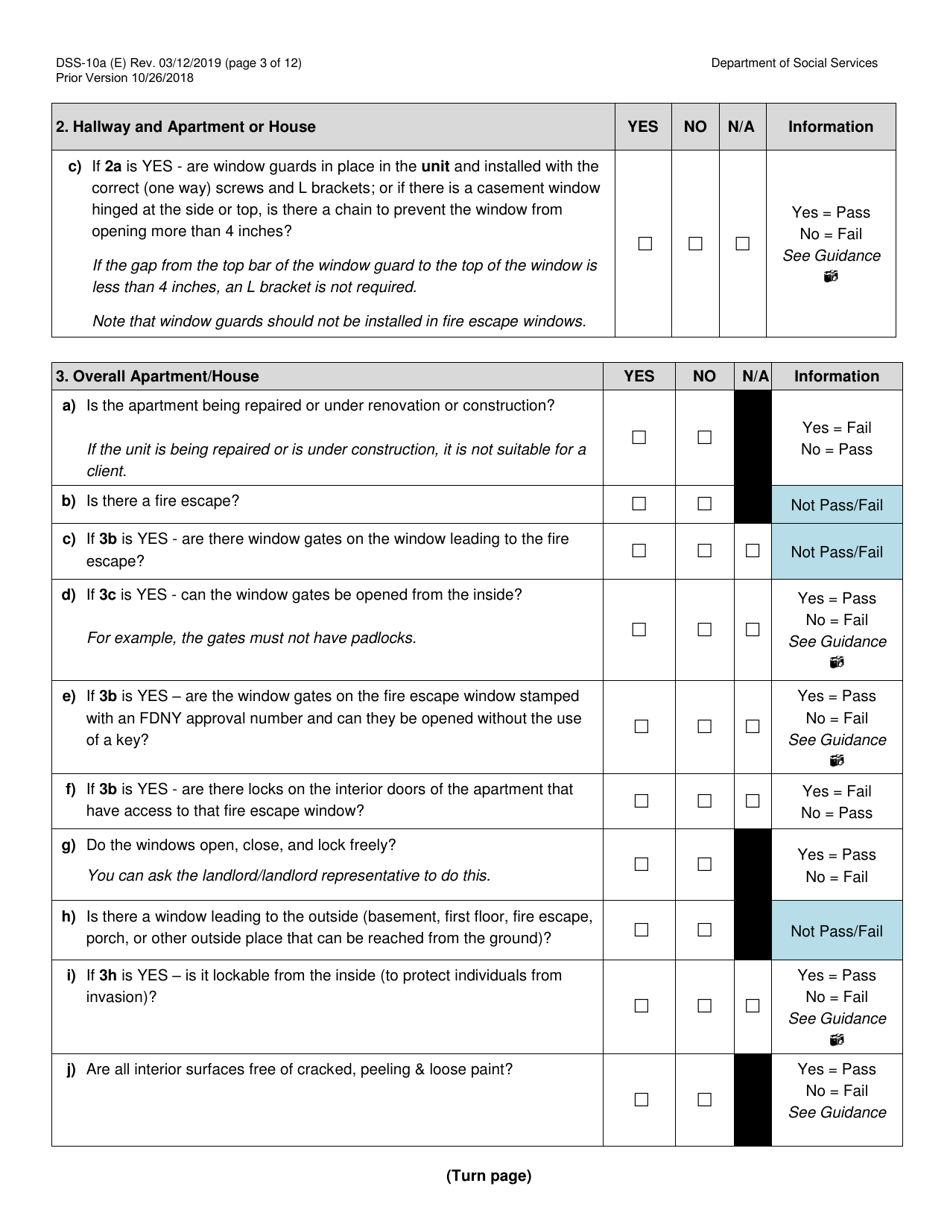 Form DSS-10A - Fill Out, Sign Online and Download Printable PDF, New ...