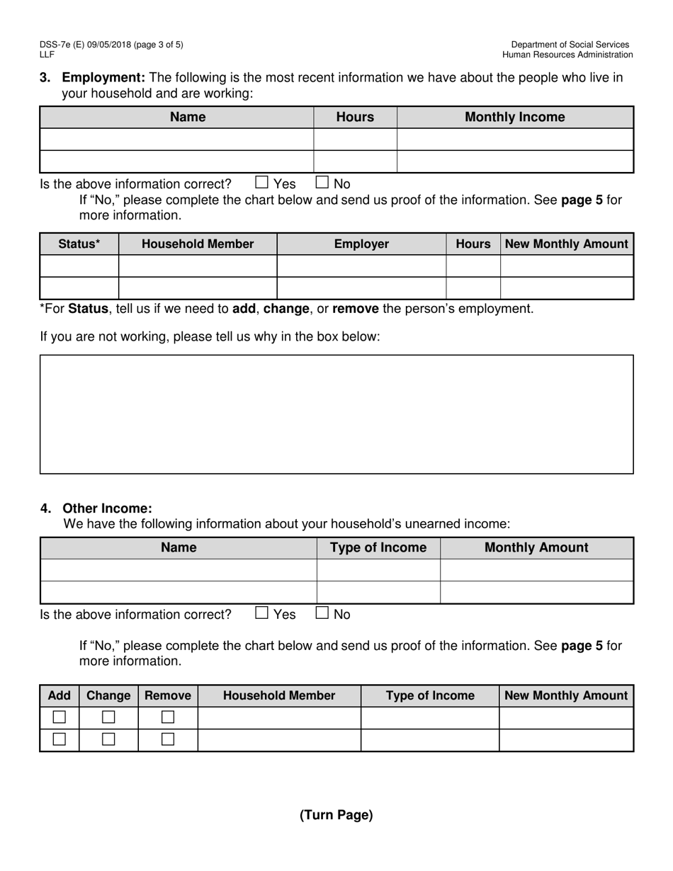 Form DSS-7E - Fill Out, Sign Online and Download Printable PDF, New ...