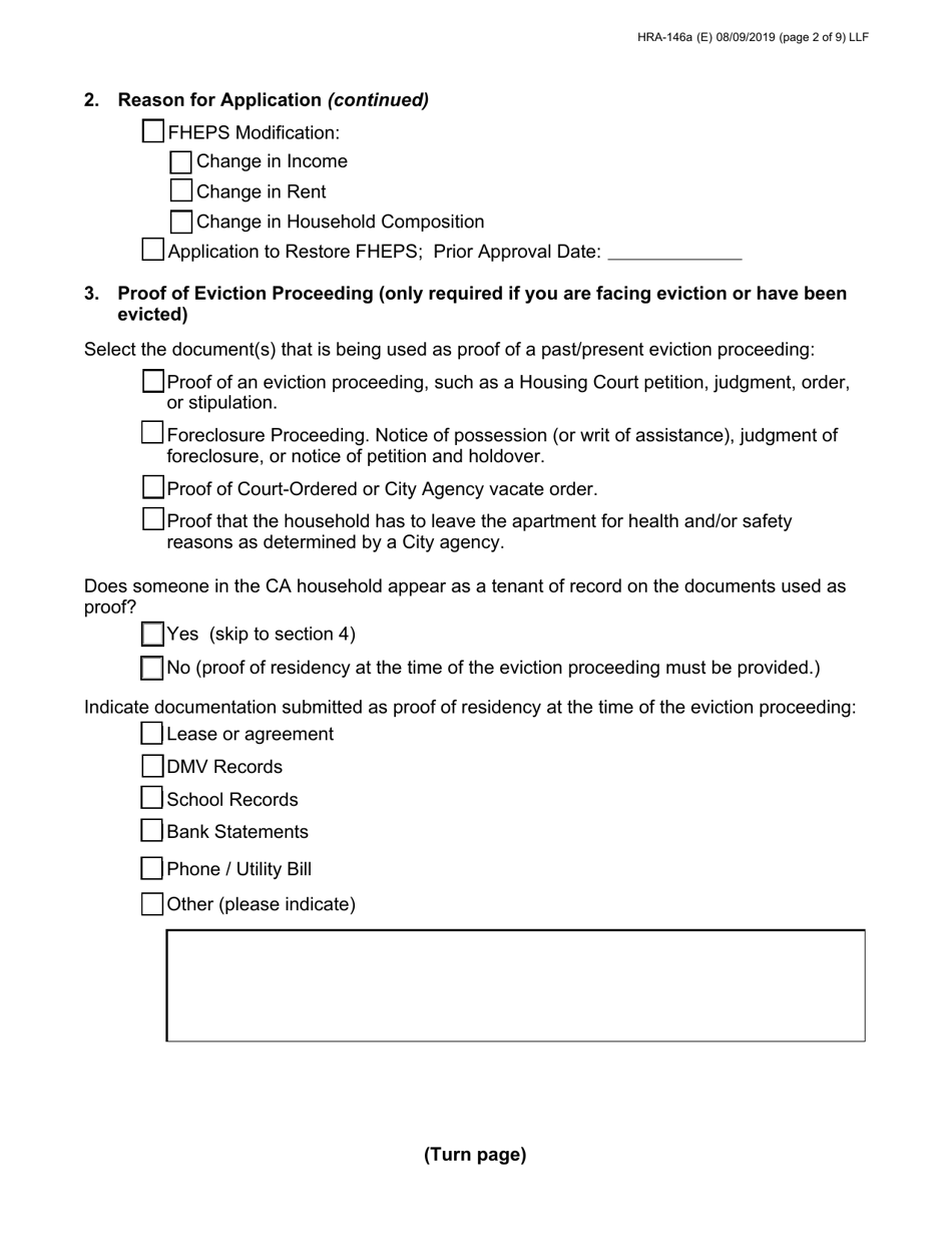 Form HRA-146A - Fill Out, Sign Online and Download Fillable PDF, New ...