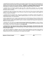 Pathway Home Program Primary Occupant Statement - New York City, Page 2