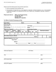 Form DHS-10F Special One Time Assistance (&quot;sota&quot;) Security Voucher - New York City, Page 3