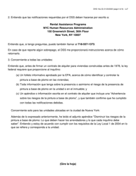 Formulario DHS-10A Contrato Para El Arrendador - Asistencia Especial Por Vez Unica (&quot;sota&quot;) - New York City (Spanish), Page 4