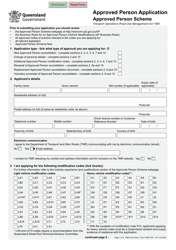 Form F1855 Approved Person Application - Queensland, Australia