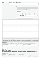 Form F1854 Vehicle Modification Application - Queensland, Australia, Page 3