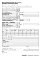 Form F1974 Marine Pilotage Qualification Application - Queensland, Australia, Page 3