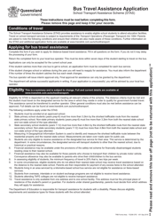 Form F2208 Bus Travel Assistance Application - Queensland, Australia, Page 5