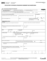 Form IMM1344 Application to Sponsor, Sponsorship Agreement and Undertaking - Canada