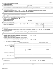 Form CIT0010 Part 1 Confirmation of Canadian Citizenship of the Adoptive Parent(S) - Canada, Page 3
