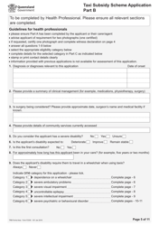Form F2330 Taxi Subsidy Scheme Application - Queensland, Australia, Page 5