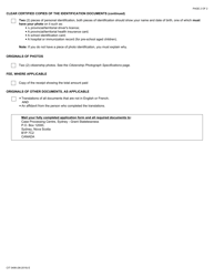 Form CIT0499 Document Checklist - Application for Grant of Citizenship for Stateless Persons Born to a Canadian Parent (Subsection 5(5)) - Canada, Page 2