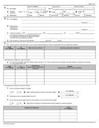 Form CIT0534 Application to Resume Canadian Citizenship - Canadian Armed Forces - Canada, Page 2