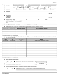 Form CIT0301 Application to Resume Canadian Citizenship Under Subsection 11(1) - Canada, Page 2