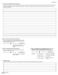 Form IMM0008 Schedule 6A Business Immigrants - Self-employed Persons - Canada, Page 2