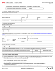 Document preview: Form IMM5373 Sponsorship Undertaking - Sponsorship Agreement Holders (Sah) - Canada