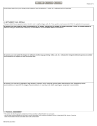 Form IMM5373A Settlement Plan and Financial Assessment - Canada, Page 2