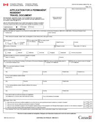 Form IMM5524 Application for a Permanent Resident Travel Document - Canada